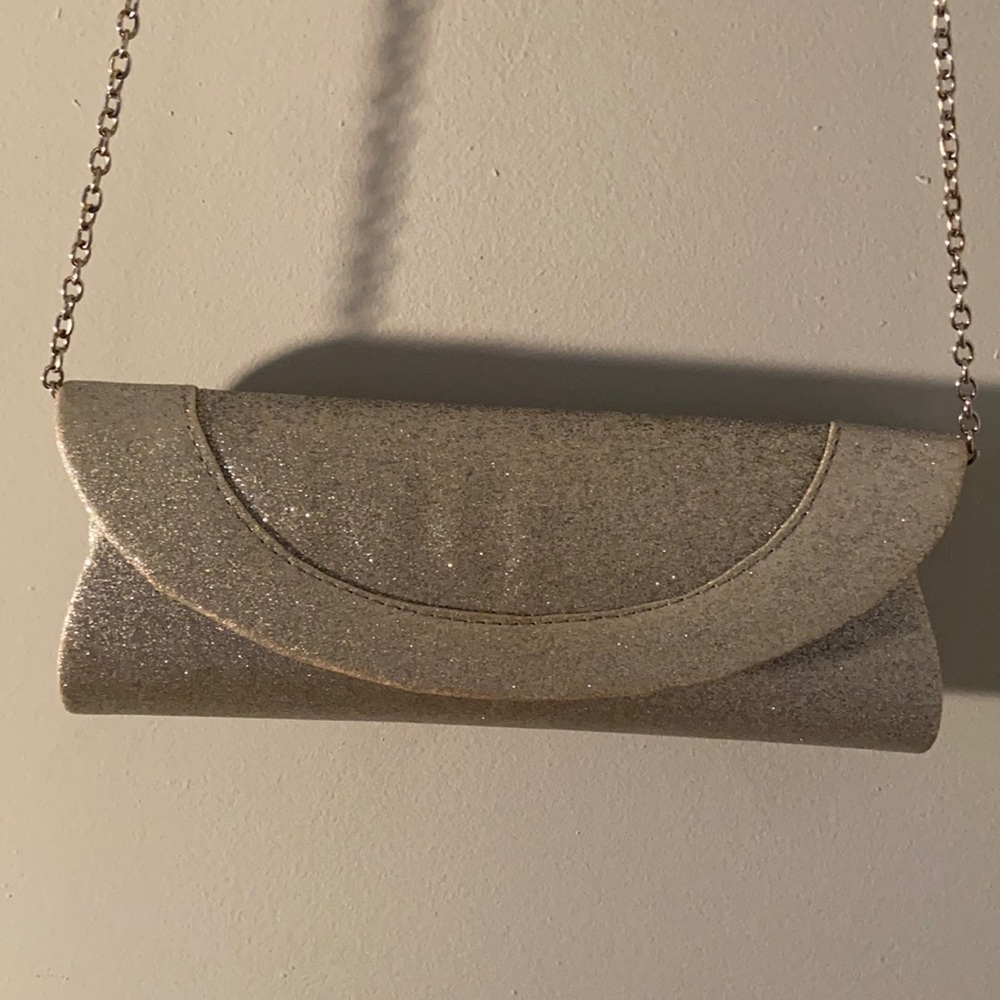 Sparkly clutch bag